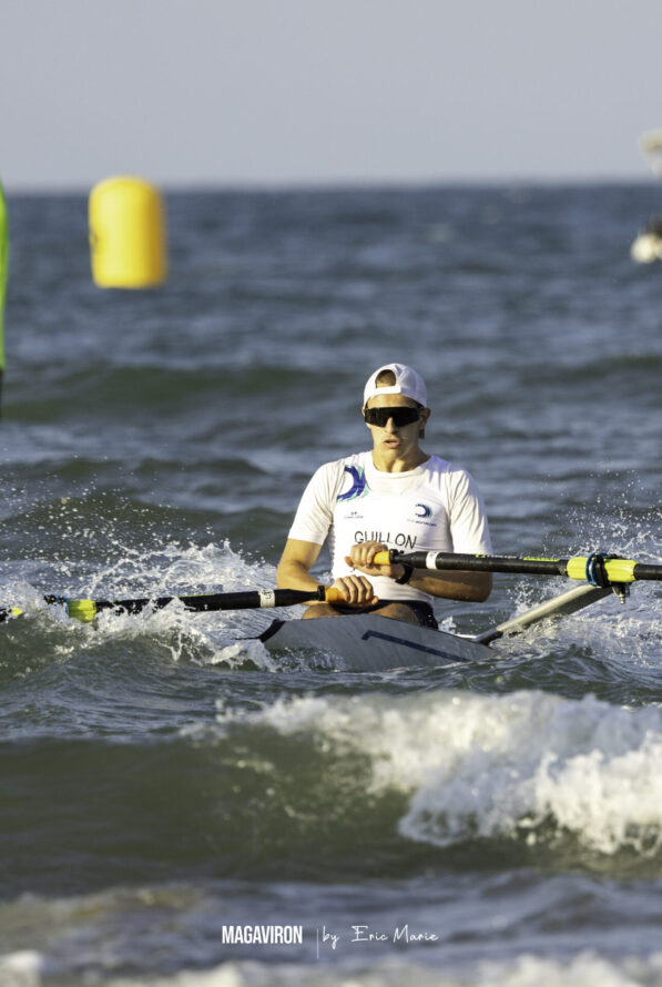 Geoffrey Guillon aux Mondiaux 2023 de Beach rowing sprint.
