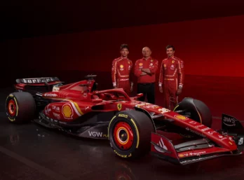 F1 - Frédéric Vasseur, Charles Leclerc et Carlos Sainz présente la nouvelle monture de la Scuderia Ferrari.