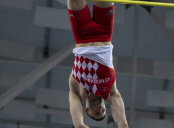 Jean Woloch (AS Monaco Athlétisme), 8e des Championnats de France élite en salle de saut à la perche.