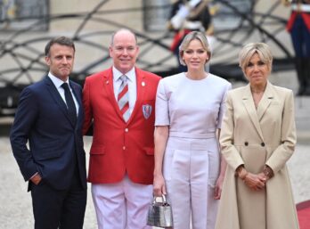 JO Paris et Monaco : le couple princier en présence du président de la République française Emmanuel Macron et de son épouse.