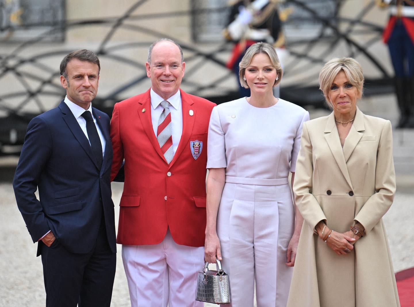 JO Paris et Monaco : le couple princier en présence du président de la République française Emmanuel Macron et de son épouse.