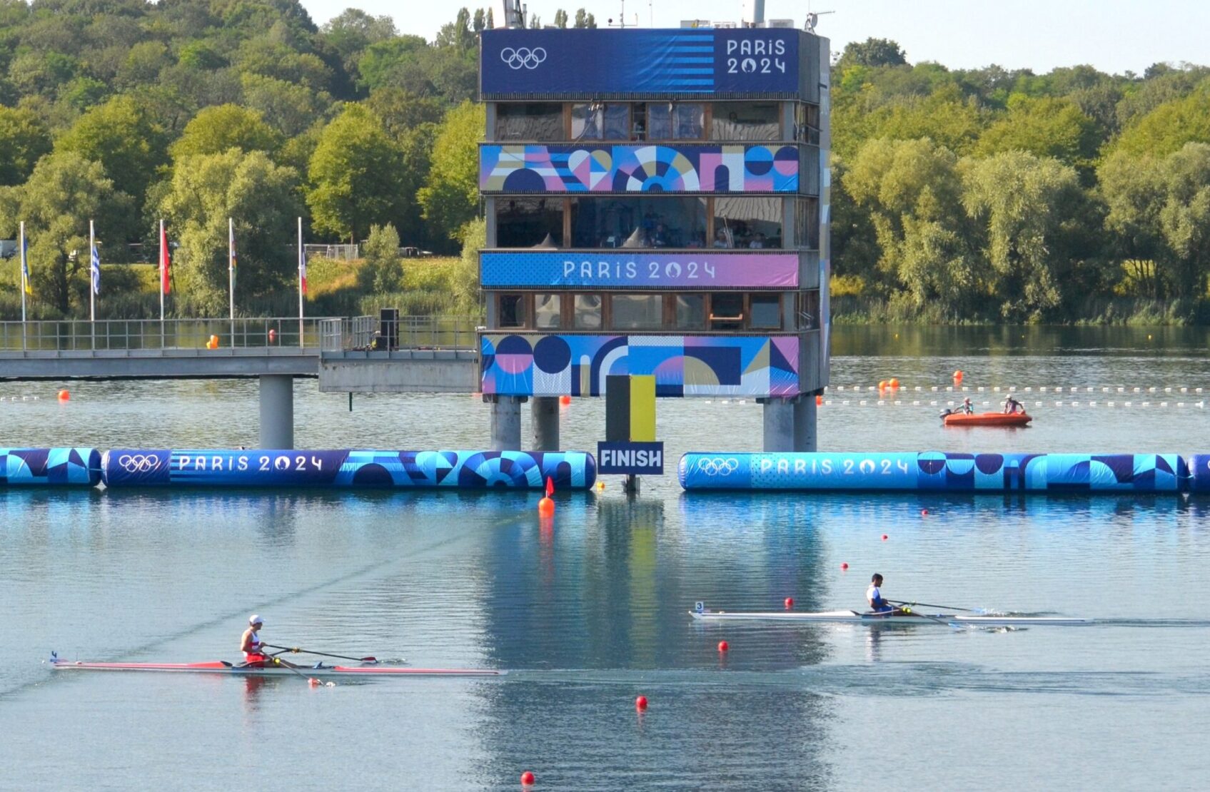 Quentin Antognelli à l'arrivée de sa course.