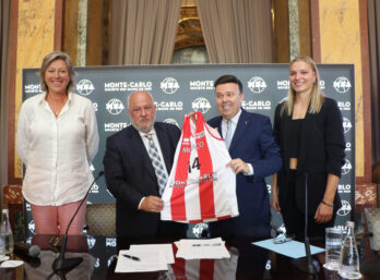 Eric Elena, président du MBA, et Stéphane Valeri, président-délégué de la SBM, unis pour le développement du basket féminin en Principauté.