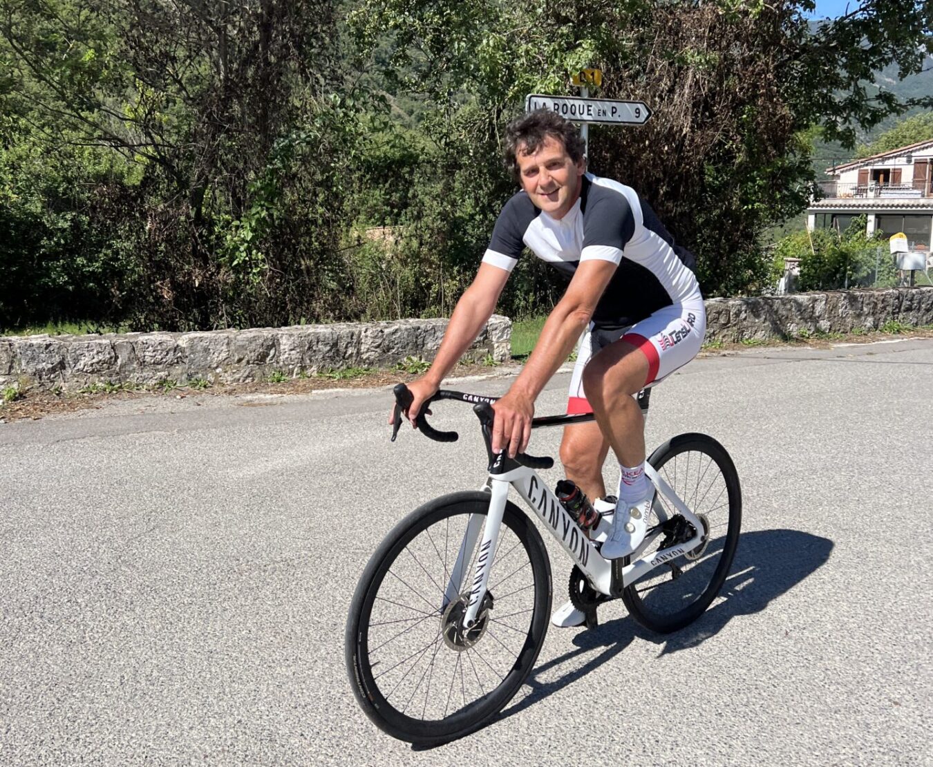 Serge Savelli durant une sortie vélo.