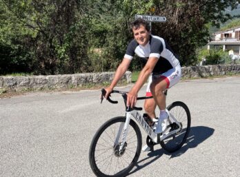 Serge Savelli durant une sortie vélo.