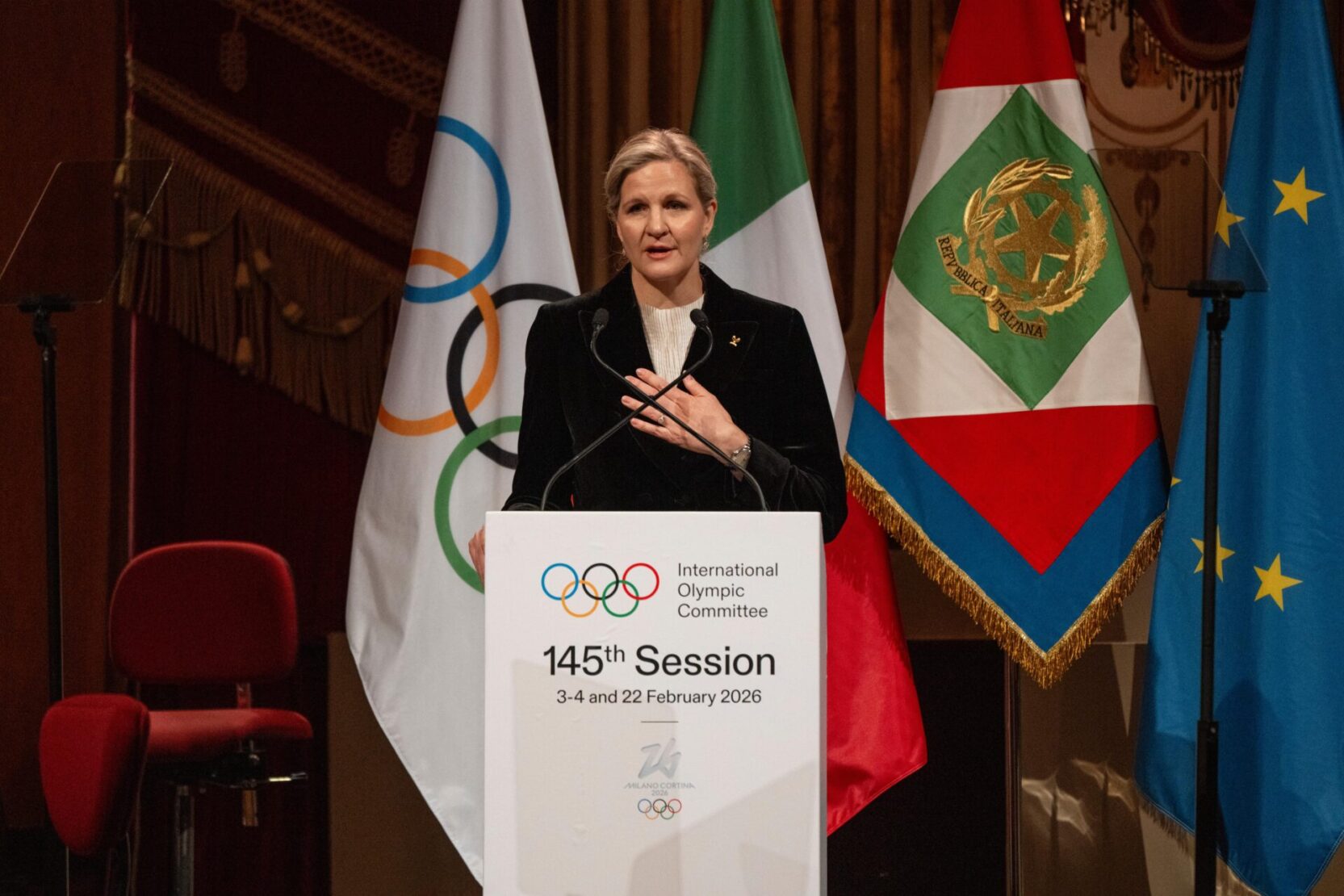 Kirsty Coventry à la 145e session du CIO.