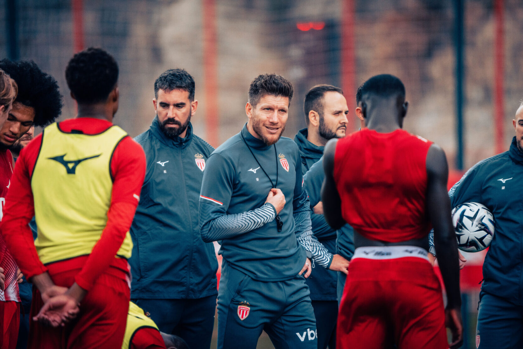 Sébastien Pocognoli à l'entraînement de l'AS Monaco.