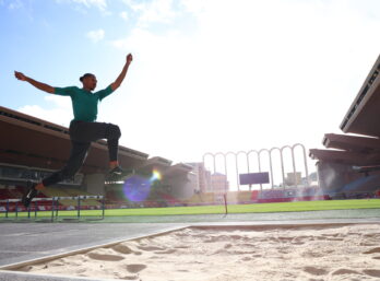 Jean-Noël Crétinoir à l'entraînement au stade Louis-II.