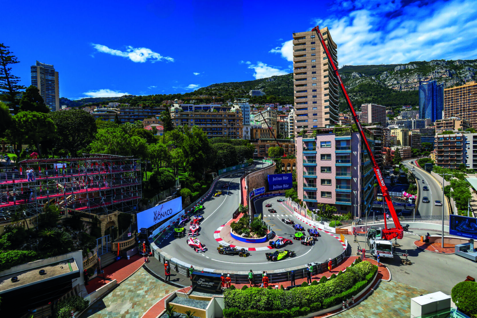 L'épingle du Fairmont lors du E-Prix de Monaco (Formule E).