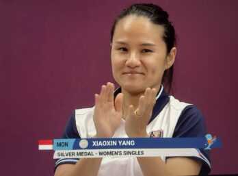 Xiaoxin Yang (Monaco) médaillée d'argent aux 20e Jeux méditerranéens de Taranto.