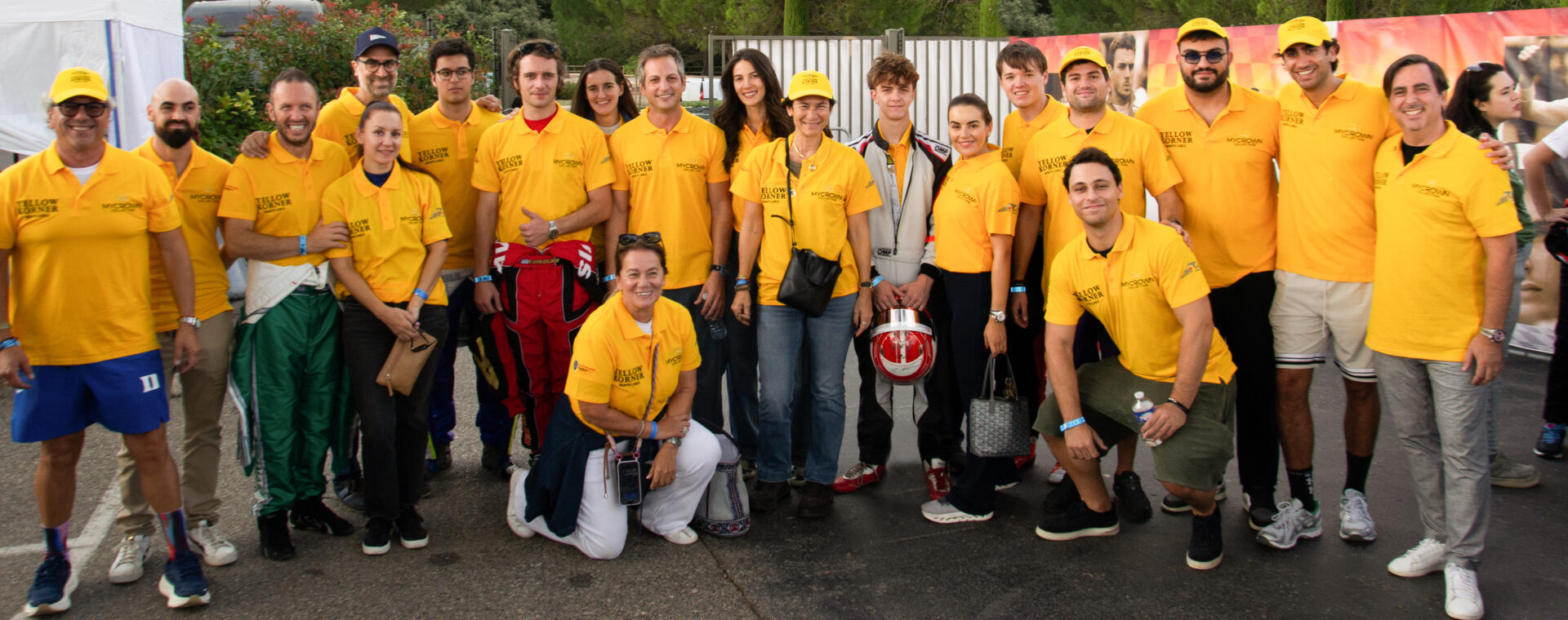 L'équipe MyCrown - Yellow Korner au Marathon de karting Jules-Bianchi.